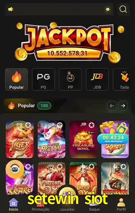 Promoções Especiais no setewin siot App